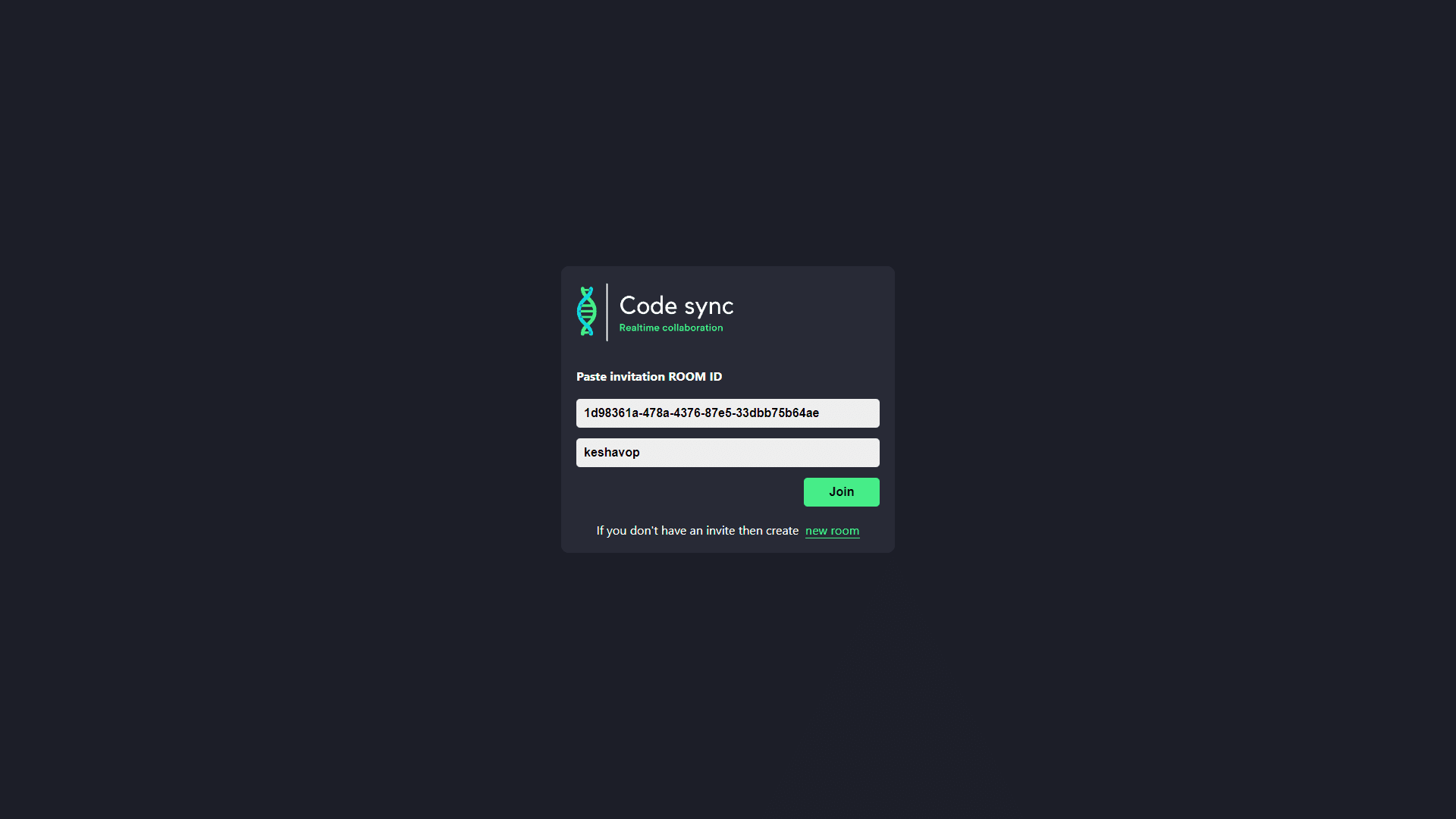 CodeSync IDE interface