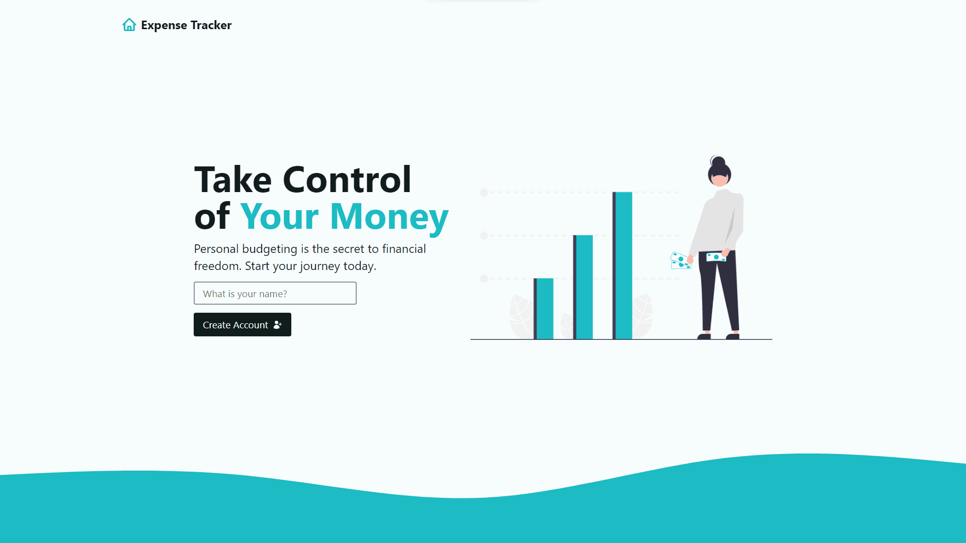 Expense Tracker interface