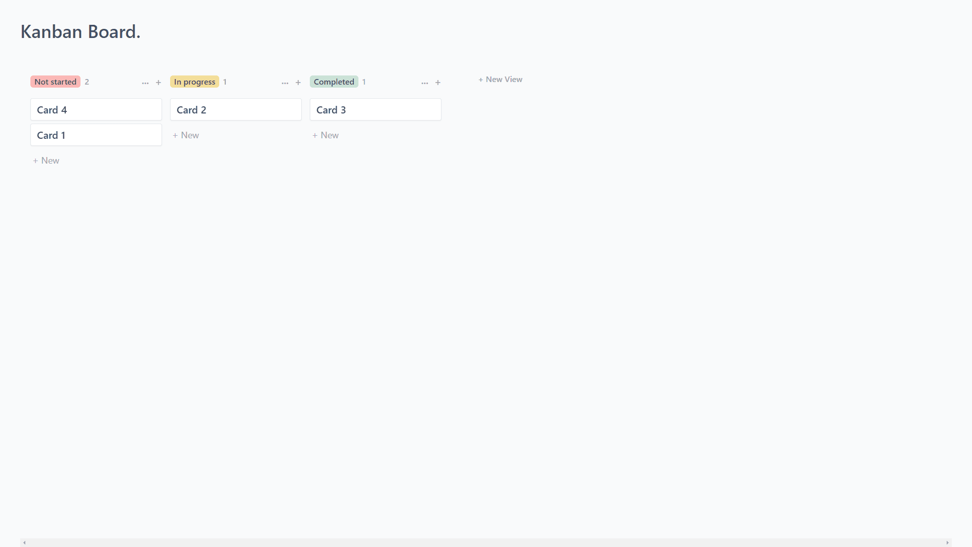 Kanban Board interface
